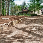 custom built homes stone driveway