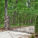 custom built homes driveway gate entrance