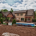 custom built homes rear elevation