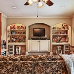 custom built homes kids bonus room cabinetry