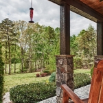 custom built homes front porch view