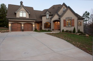 custom garage with loft
