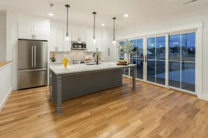 cobble-creek-custom-homes-barndominium-kitchen-twilight-mooresville-nc copy