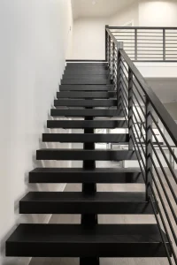 cobble-creek-custom-homes-lakeview-barndominium-modern-staircase-mooresville-nc copy